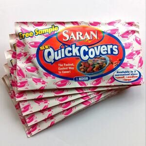 NWT Vintage Saran Quick Covers Medium 7 count